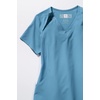 WonderWink Mens Renew Women’s Zip Accent Scrub Top(Bay Blue)