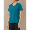 WonderWink Mens Renew Women’s Zip Accent Scrub Top(Caribbean)