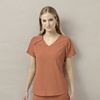 WonderWink Mens Renew Women’s Zip Accent Scrub Top(Clay)