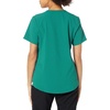 WonderWink Mens Renew Women’s Zip Accent Scrub Top(Hunter)