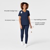 WonderWink Renew Women’s V-Neck Scrub Top, Navy, XL
