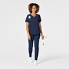 WonderWink Renew Women’s V-Neck Scrub Top, Navy, XL