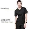 WonderWink Women’s Origins Bravo V-Neck Top(Black)