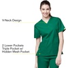 WonderWink Women’s Origins Bravo V-Neck Top(Hunter Green)