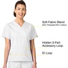 WonderWink Women’s Origins Bravo V-Neck Top(White)