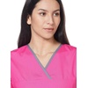 WonderWink Women’s Scrubs Charlie 5 Pocket Y-Neck Wrap Top, Hot Pink, XX-Large