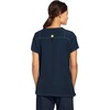 WonderWink Women’s Scrubs Four Way Stretch Sporty V-Neck Top, Navy, Large