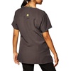 WonderWink Women’s Scrubs Four Way Stretch Sporty V-Neck Top, Pewter, Medium