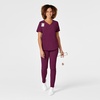 WonderWink Womens V-Neck Top Medical Scrubs, Wine, Small US