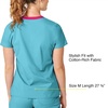 WonderWink Women’s Wonderflex Verity Scrub Top, Aqua, Large