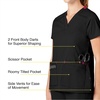 WonderWink Women’s Wonderflex Verity Scrub Top, Black, X-Small