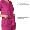 WonderWink Women’s Wonderflex Verity Scrub Top, Hot Pink, Medium