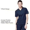 WonderWink womens Origins Bravo V-Neck Top, Navy, XX-Small