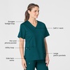 WonderWink womens Plus-size Wonderwork V-neck Top medical scrubs shirts, Caribbean, XX-Large US