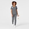 WonderWink womens Renew Women’s V-neck Top Medical Scrubs, Grey Heather, Small US