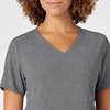 WonderWink womens Renew Women’s V-neck Top Medical Scrubs, Grey Heather, Small US