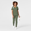 WonderWink womens Renew Women’s V-neck Top Medical Scrubs, Olive, Small US