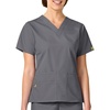 WINK Origins Bravo-Women’s V-Neck Scrub Top, Pewter, L