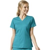 Wink Boundless Women’s 2-Pocket V-Neck Scrub Top(Teal Blue)