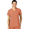 Wink W123 Women’s Flex-n-Reach V-Neck Scrub Top – Terracotta, L