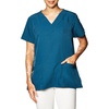 WonderWink Women’s Four Way Stretch Sporty V-Neck Top, Caribbean, X-Large
