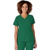 WonderWink Women’s Plus-Size Women’s Mock Wrap Top Shirt, Hunter, 2-XLarge
