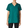 WonderWink Women’s Scrubs Four Way Stretch Sporty V-Neck Top, Hunter Green, Large