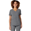 WonderWink womens Renew Women’s V-neck Top Medical Scrubs, Grey Heather, Small US