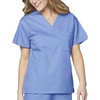 WonderWink womens Unisex V-neck Top Medical Scrubs Shirt, Ceil Blue, Small US