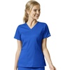 WonderWink womens Women’s Four Pocket V-neck Top Medical Scrubs Shirt, Royal, Small US