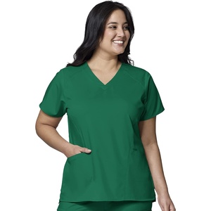 WINK PRO Women’s 4 Pocket V-Neck Scrub Top, Hunter, 2XS