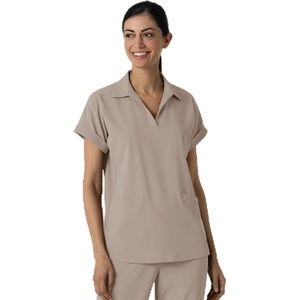 WINK Renew Women’s Flex-n-Reach Collared Scrub Top(Haze)