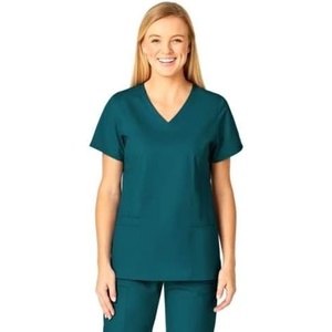 WINK WonderWORK Women’s V-Neck Scrub Top(Caribbean)