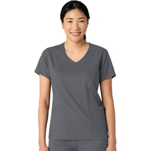 Wink Boundless Women’s 2-Pocket V-Neck Scrub Top(Pewter)