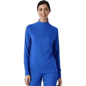 Wink Layers Women’s Watch Window Quarter Zip Scrub Top(Royal)
