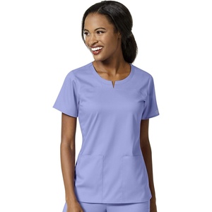 Wink PRO Women’s 4 Pocket Notch Neck Scrub Top(Ceil Blue)