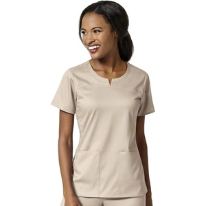 Wink PRO Women’s 4 Pocket Notch Neck Scrub Top(Khaki)