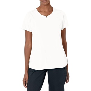Wink PRO Women’s 4 Pocket Notch Neck Scrub Top(White)