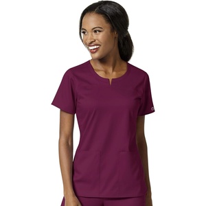 Wink PRO Women’s 4 Pocket Notch Neck Scrub Top(Wine)