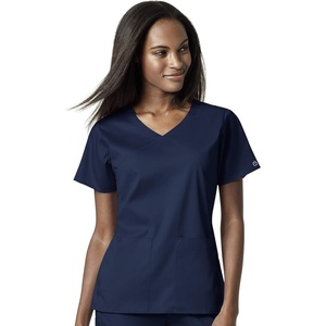 Wink PRO Women’s 4 Pocket Wrap Scrub Top(Navy)