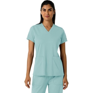 Wink Women’s Women’s 2-Pocket Scrub Top(Coastal Blue)