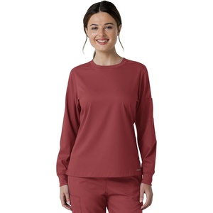 Wink Women’s Women’s Classic Long Sleeve Scrub Tee(Ruby)