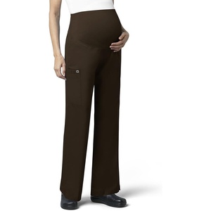 Wink WonderWORK Maternity Cargo Scrub Pant, Chocolate, XL