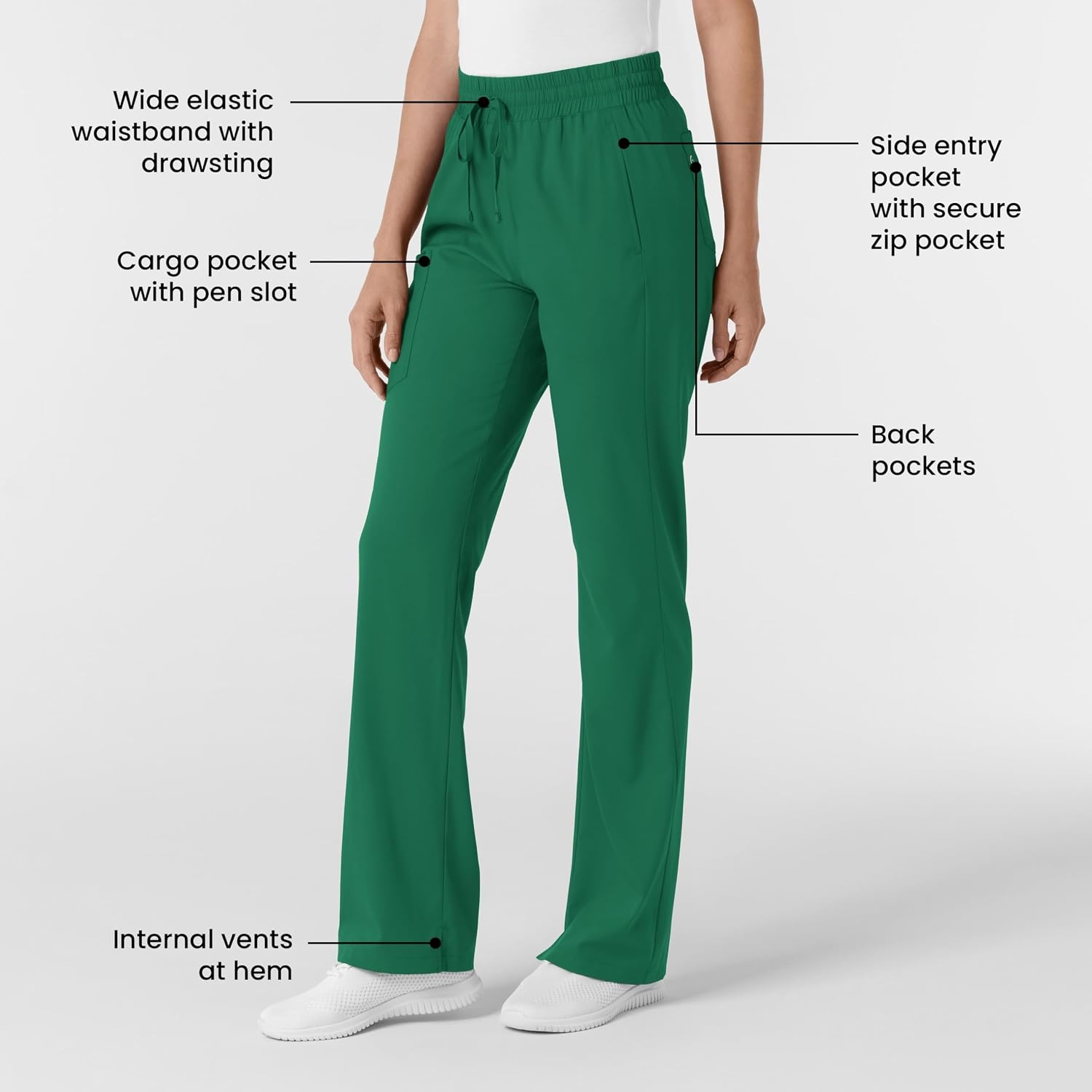 image:imageWink Womens Womens Bootcut Scrub PantHunter