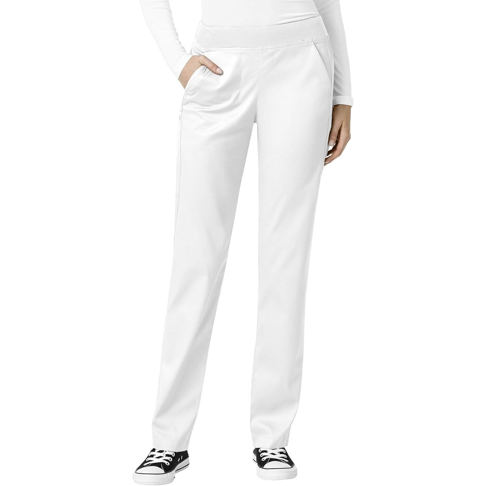 image:imageWink PRO Womens Knit Waist Cargo Scrub PantWhite
