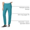 WonderWink Women’s Slim Cargo Jogger Pant(Teal Blue)