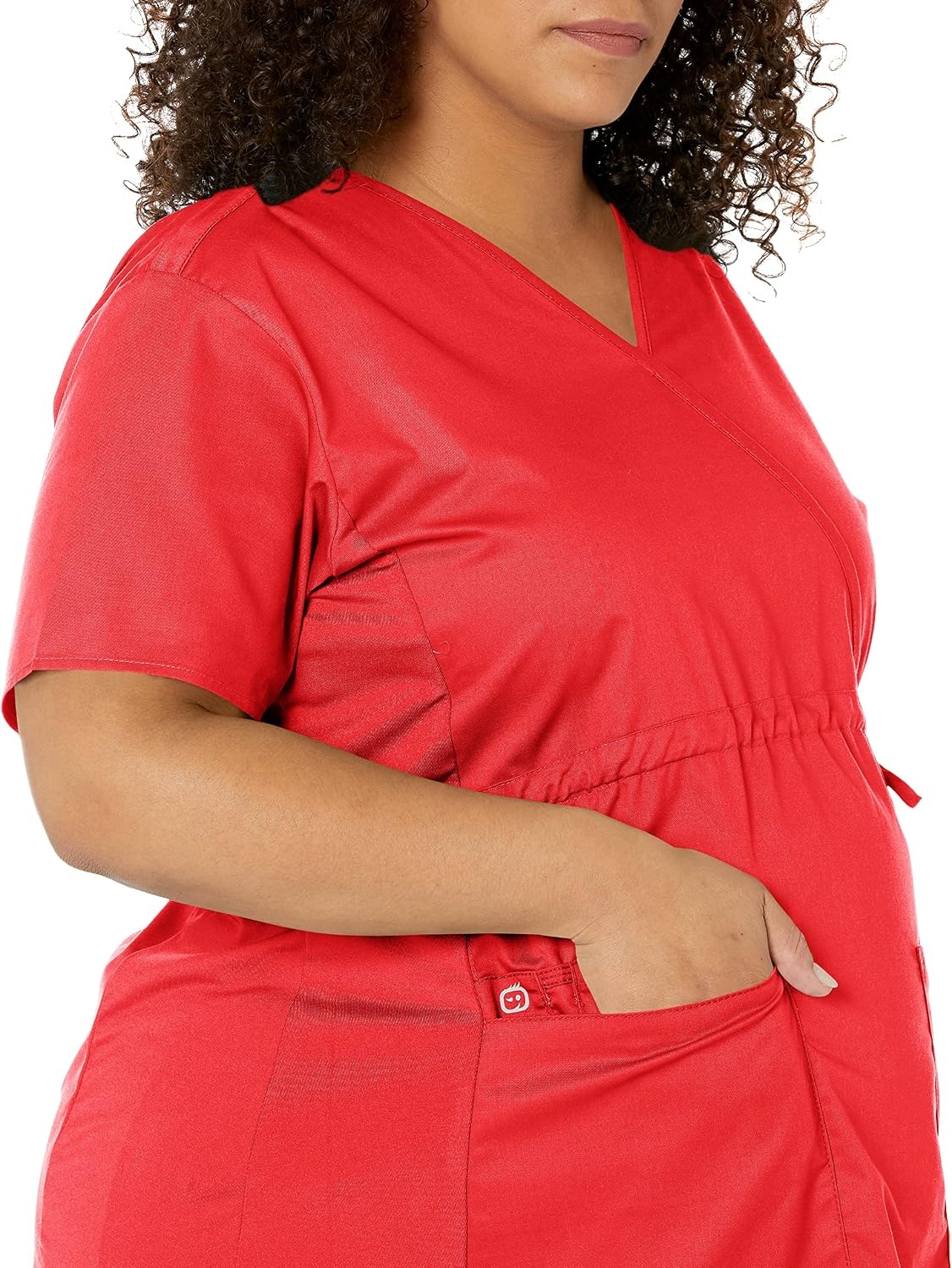 image:imageWink W123 Maternity VNeck Scrub TopRed