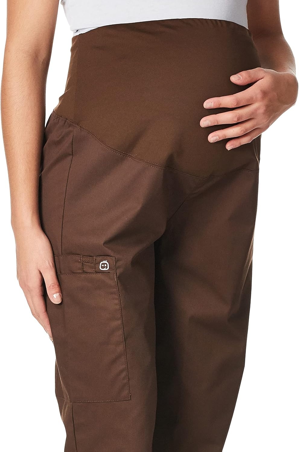 image:imageWonderWink Womens Wonderwork Scrubs for Maternity Cargo Scrub PantsChocolate