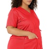 Wink W123 Maternity V-Neck Scrub Top(Red)