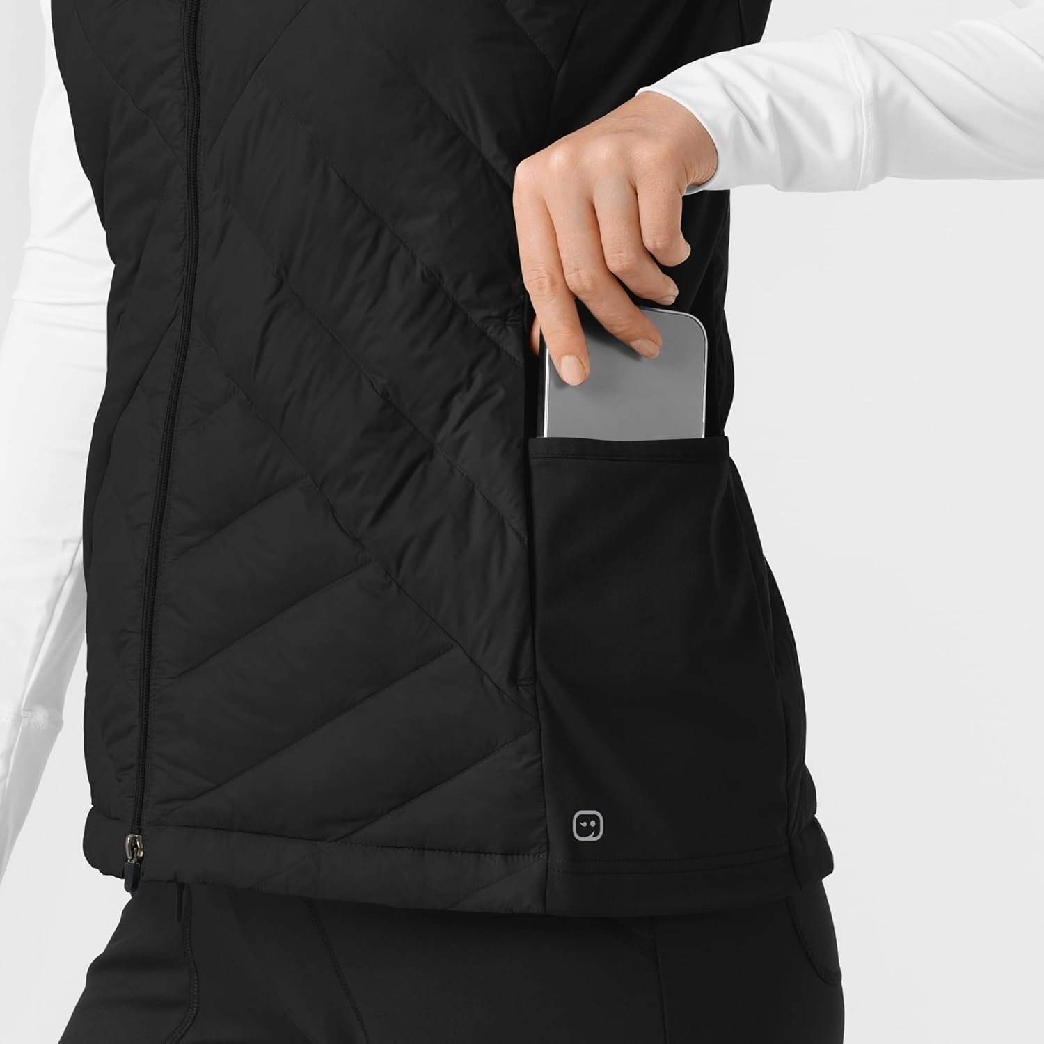 image:imageWINK Layers Womens Quilted Scrub VestBlack